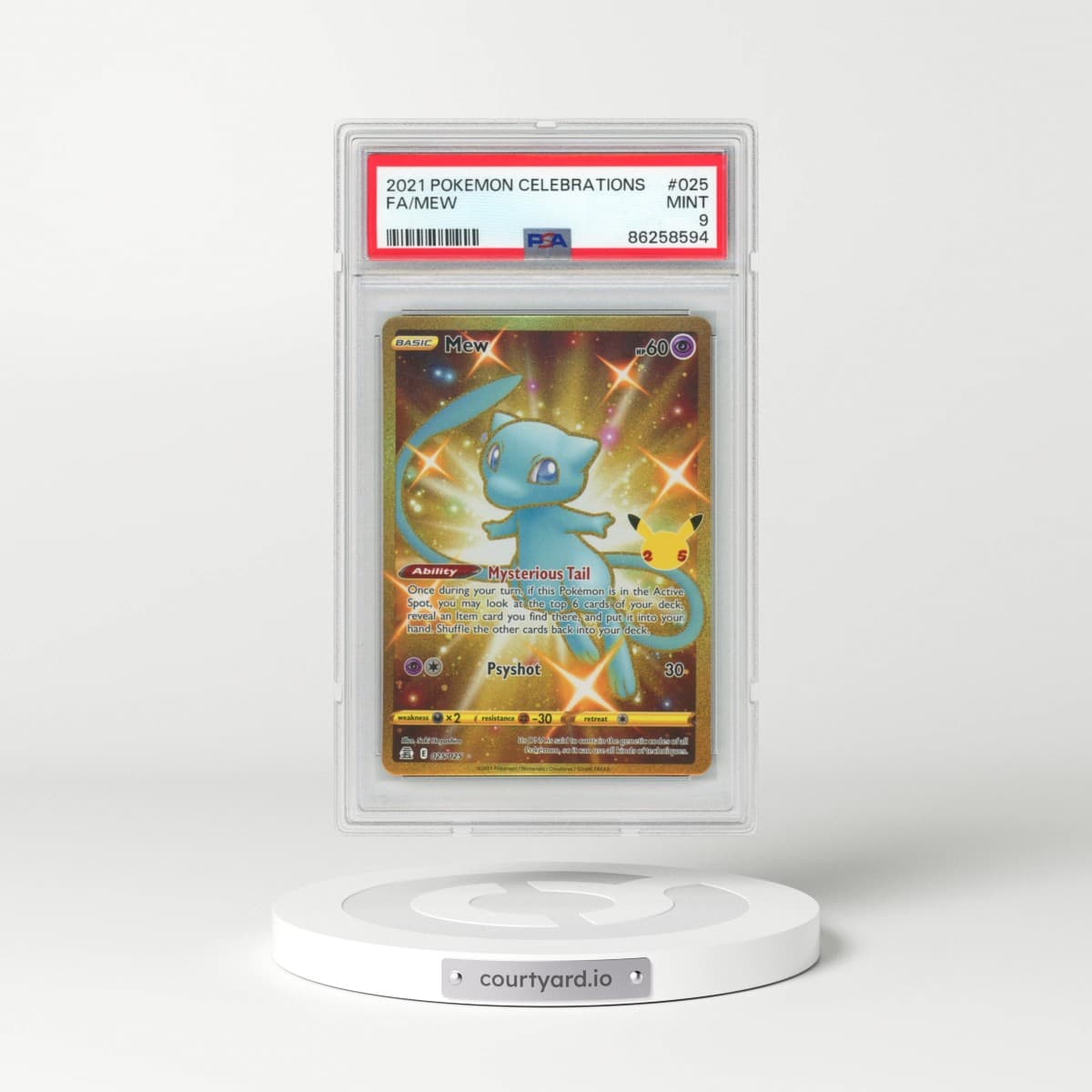 2021 Pokémon Celebrations #025 Mew - Full Art (PSA 9 MINT)