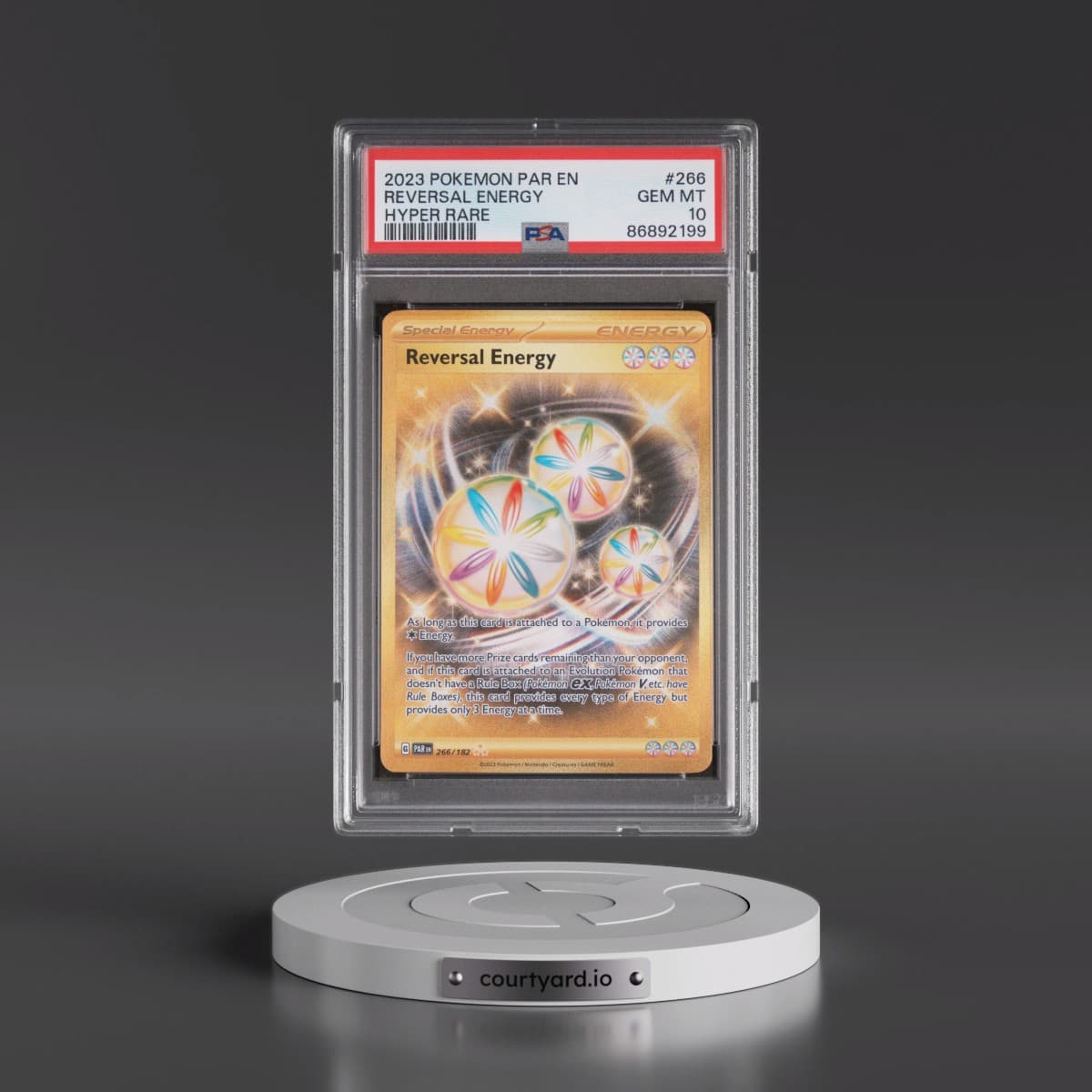 2023 Pokémon Par EN-Paradox Rift #266 Reversal Energy - Hyper Rare (PSA 10 GEM MINT)