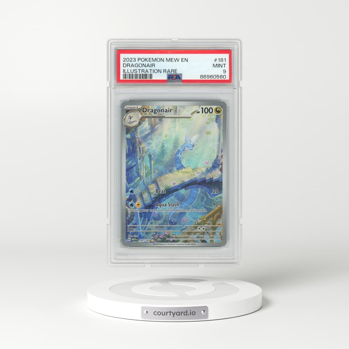 2023 Pokémon Mew EN-151 #181 Dragonair - Illustration Rare (PSA 9 MINT)