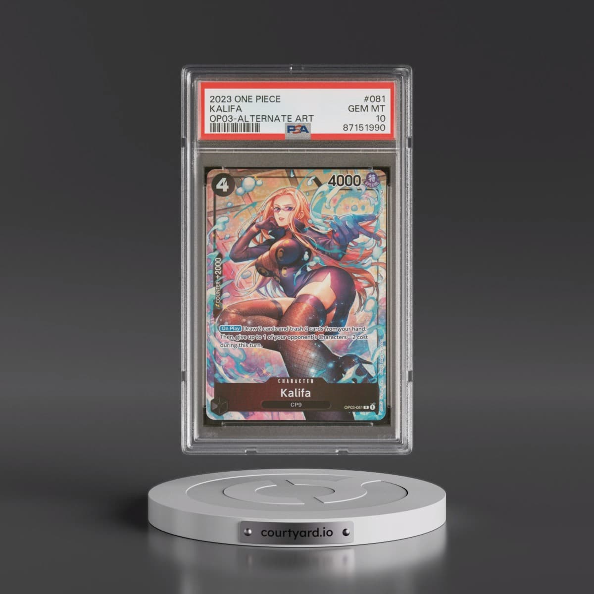 2023 One Piece Pillars of Strength #081 Kalifa - Alternate Art (PSA 10 GEM MINT)