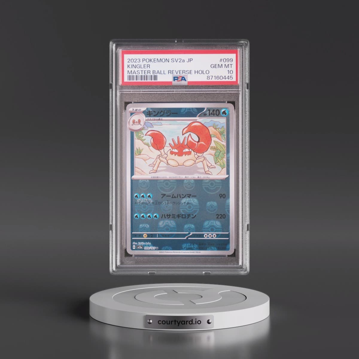 2023 Pokémon Sv2a-Pokémon 151 #099 Kingler - Reverse Holo Master Ball (PSA 10 GEM MINT)
