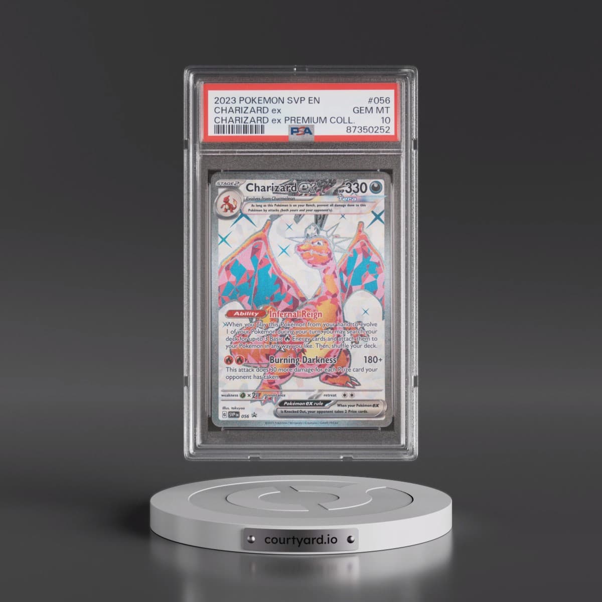 2023 Pokémon Svp EN-SV Black Star Promo #056 Charizard EX - Holo Charizard EX Premium Collection (PSA 10 GEM MINT)