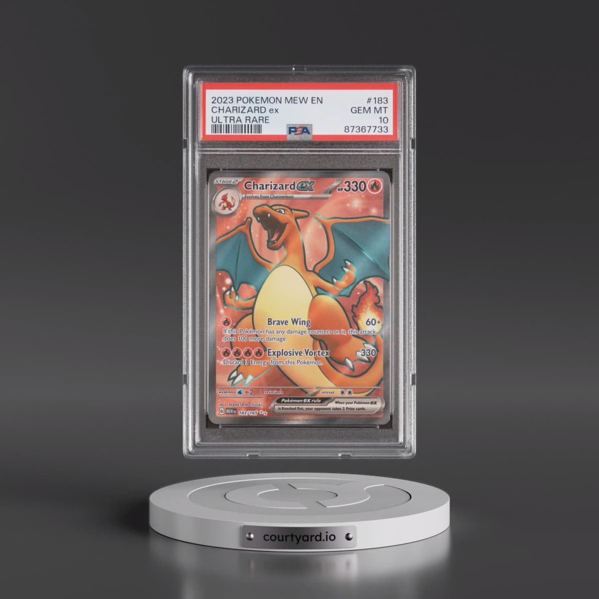 2023 Pokémon Mew EN-151 #183 Charizard EX - Holo Ultra Rare (PSA 10 GEM MINT)