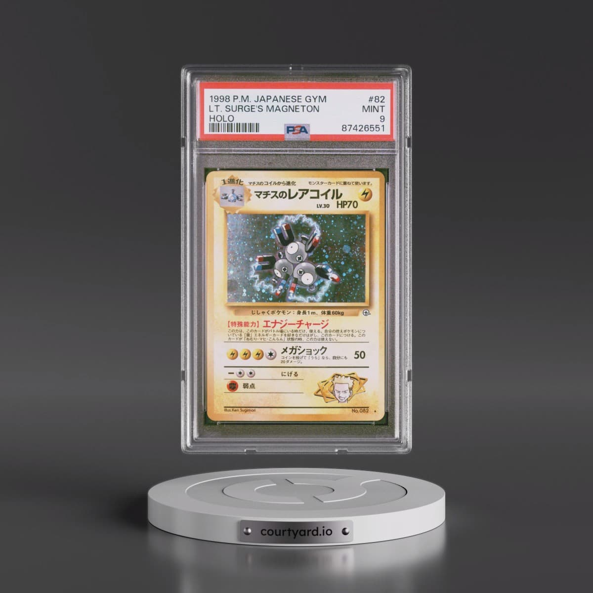 1998 Japanese Gym #82 LT. Surge's Magneton - Holo (PSA 9 MINT)