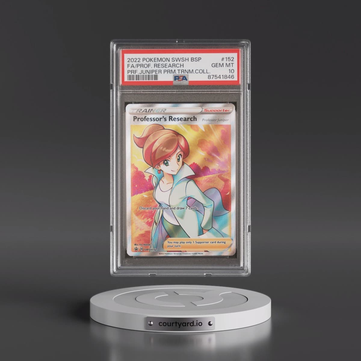 2022 Pokémon Swsh Black Star Promo #152 Professor's Research - Full Art Professor Juniper Premium Tournament Collection (PSA 10 GEM MINT)