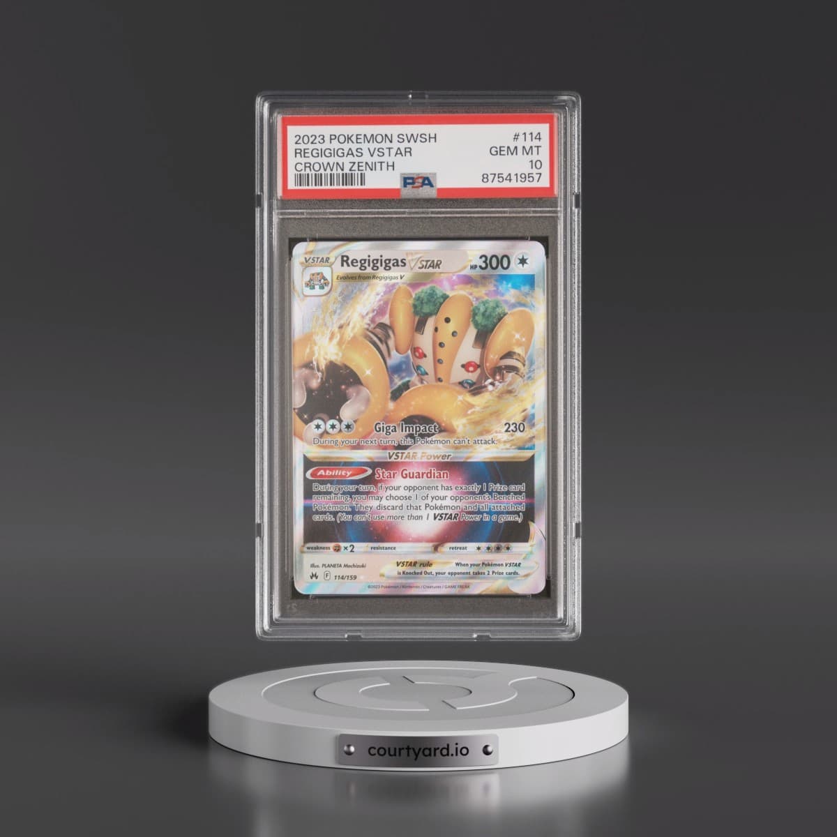 2023 Pokémon Sword and Shield Crown Zenith #114 Regigigas Vstar (PSA 10 GEM MINT)