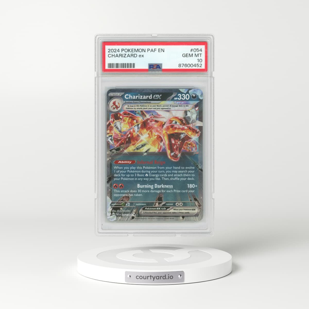 2024 Paldean Fates - PAF EN #054 Charizard ex (PSA 10 GEM MINT)