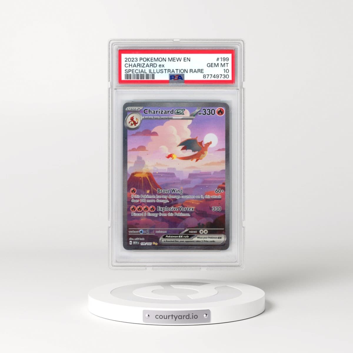 2023 Pokémon Mew EN-151 #199 Charizard EX - Holo Special Illustration Rare (PSA 10 GEM MINT)