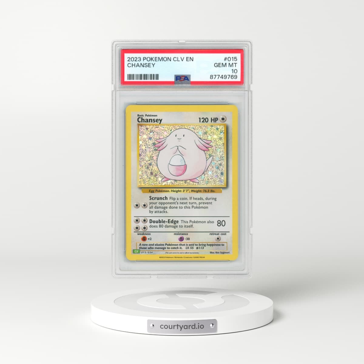 2023 Pokémon CLV-Trading Card Game Classic Venusaur & Lugia EX Deck #015 Chansey (PSA 10 GEM MINT)