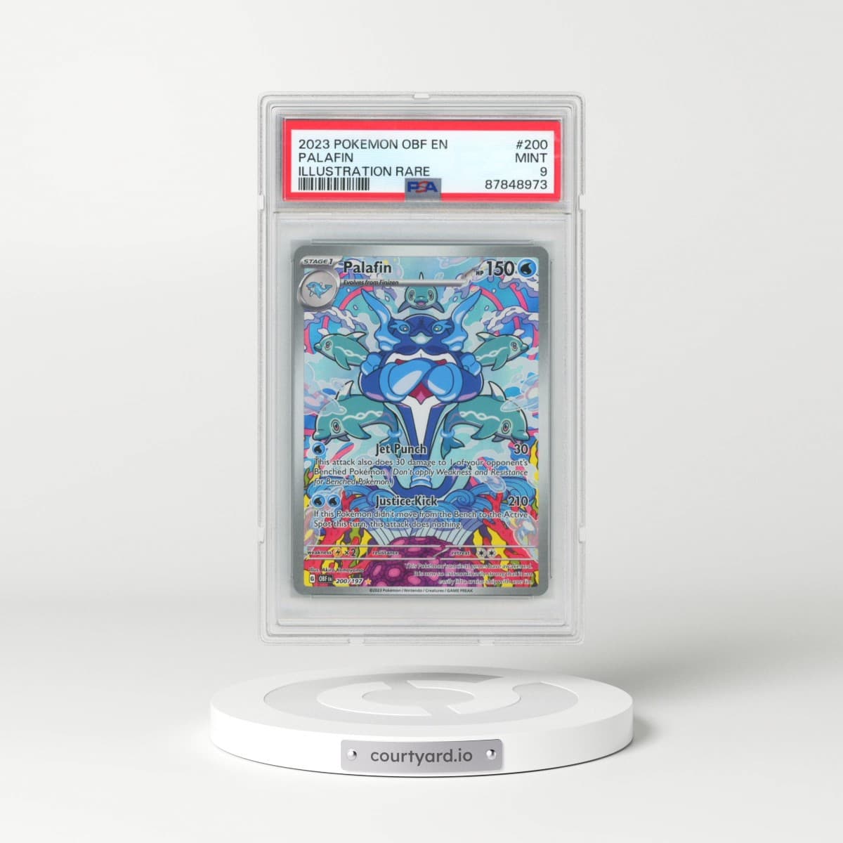 2023 Pokémon Obf EN-Obsidian Flames #200 Palafin - Illustration Rare (PSA 9 MINT)
