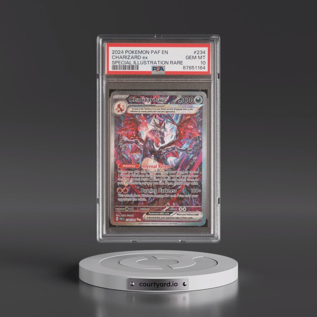 2024 Pokémon Paf EN-Paldean Fates #234 Charizard EX - Holo Special Illustration Rare (PSA 10 GEM MINT)