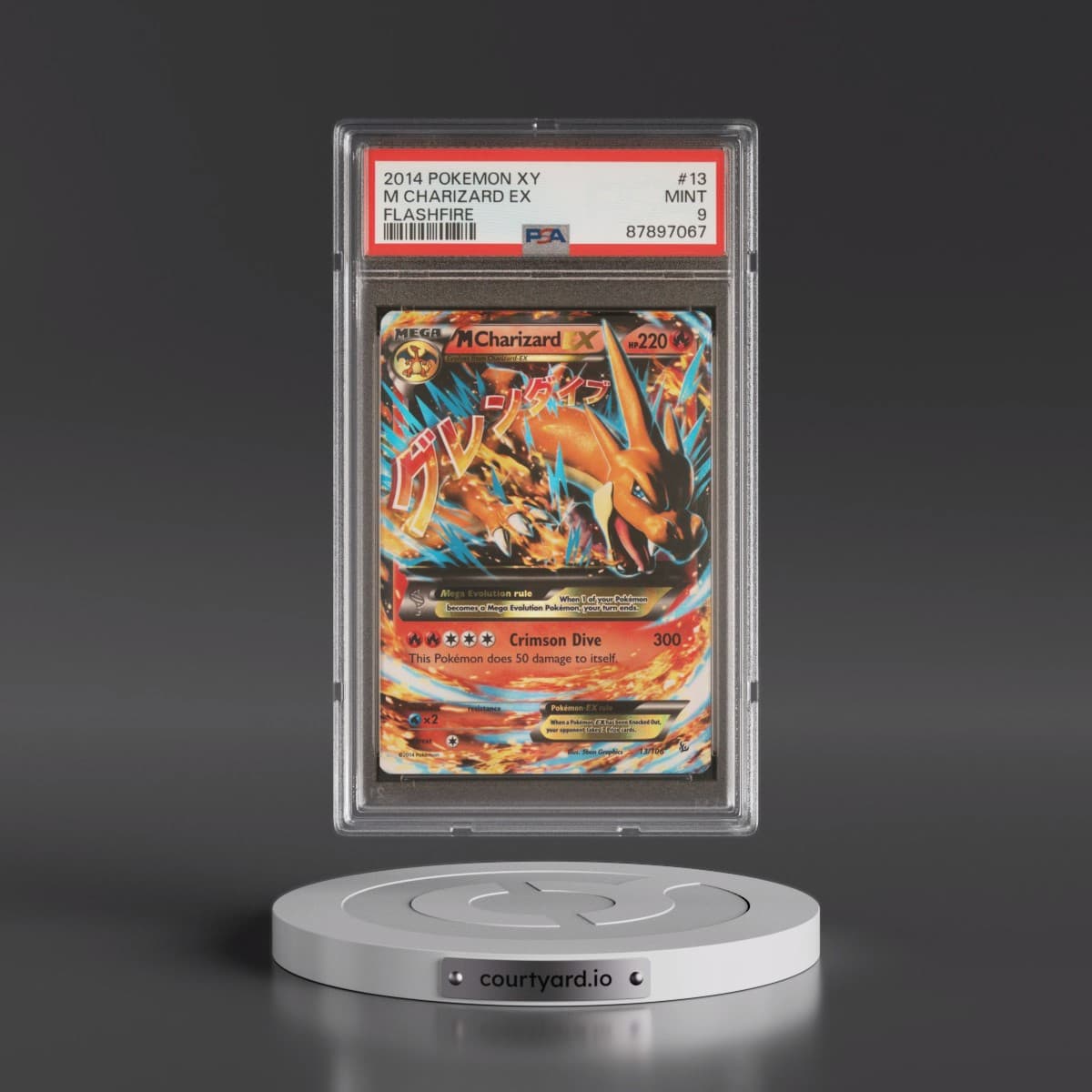 2014 Pokémon XY Flashfire #13 M Charizard EX - Holo (PSA 9 MINT)