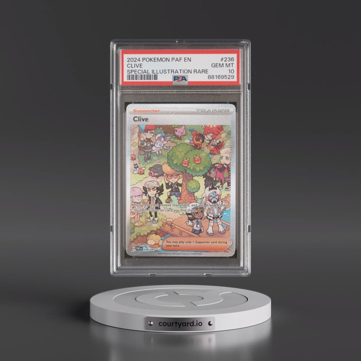 2024 Pokémon Paf EN-Paldean Fates #236 Clive - Special Illustration Rare (PSA 10 GEM MINT)