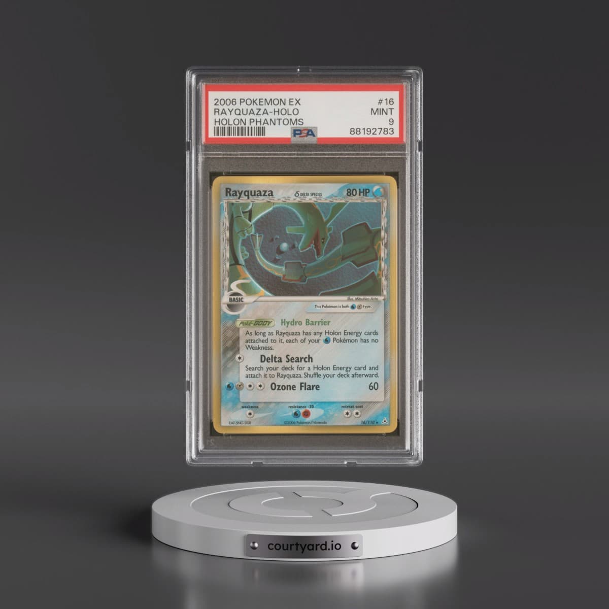 2006 Pokémon EX Holon Phantoms #16 Rayquaza - Holo (PSA 9 MINT)