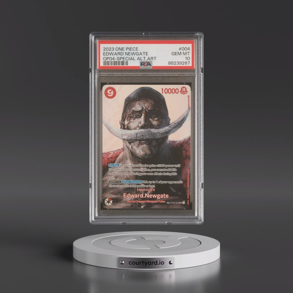 2023 One Piece Kingdoms of Intrigue #004 Edward Newgate - Special Alternate Art (PSA 10 GEM MINT)