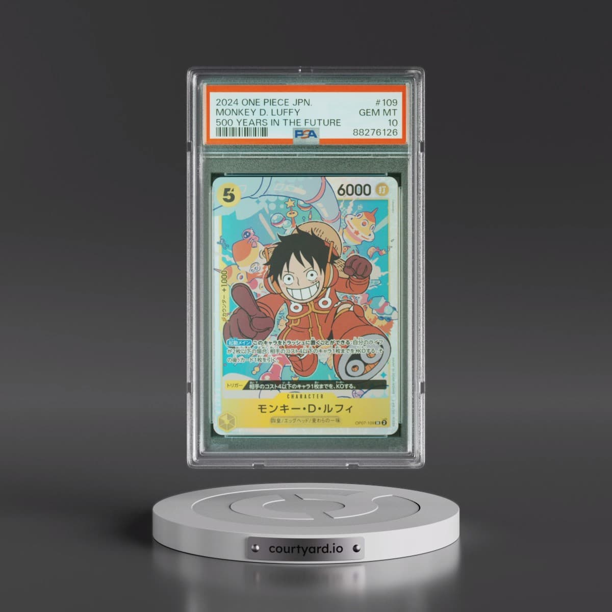2024 One Piece Japanese OP07-500 Years in the Future #109 Monkey D. Luffy (PSA 10 GEM MINT)