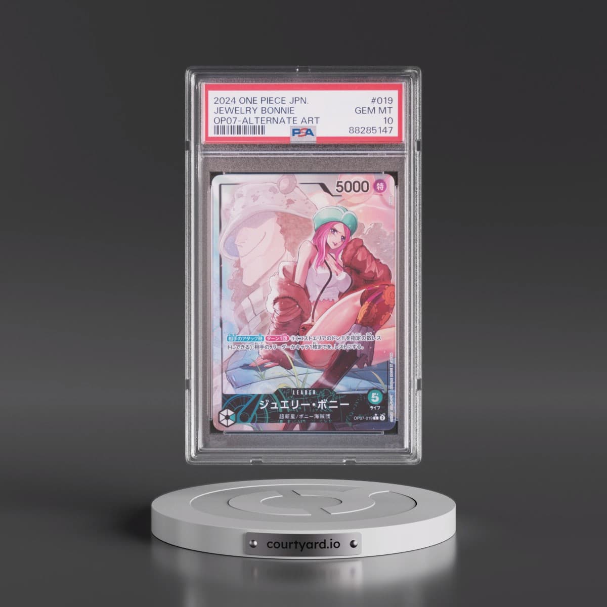 2024 One Piece Japanese 500 Years in the Future #019 Jewelry Bonney - Alternate Art (PSA 10 GEM MINT)