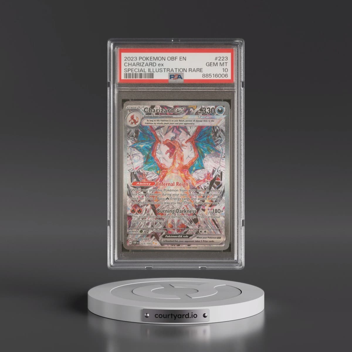 2023 Pokémon Obf EN-Obsidian Flames #223 Charizard EX - Holo Special Illustration Rare (PSA 10 GEM MINT)