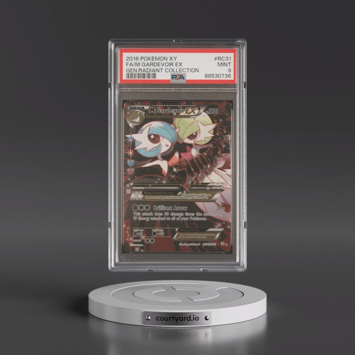 2016 Pokémon XY Generations Radiant Collection #RC31 M Gardevoir EX - Holo Full Art (PSA 9 MINT)
