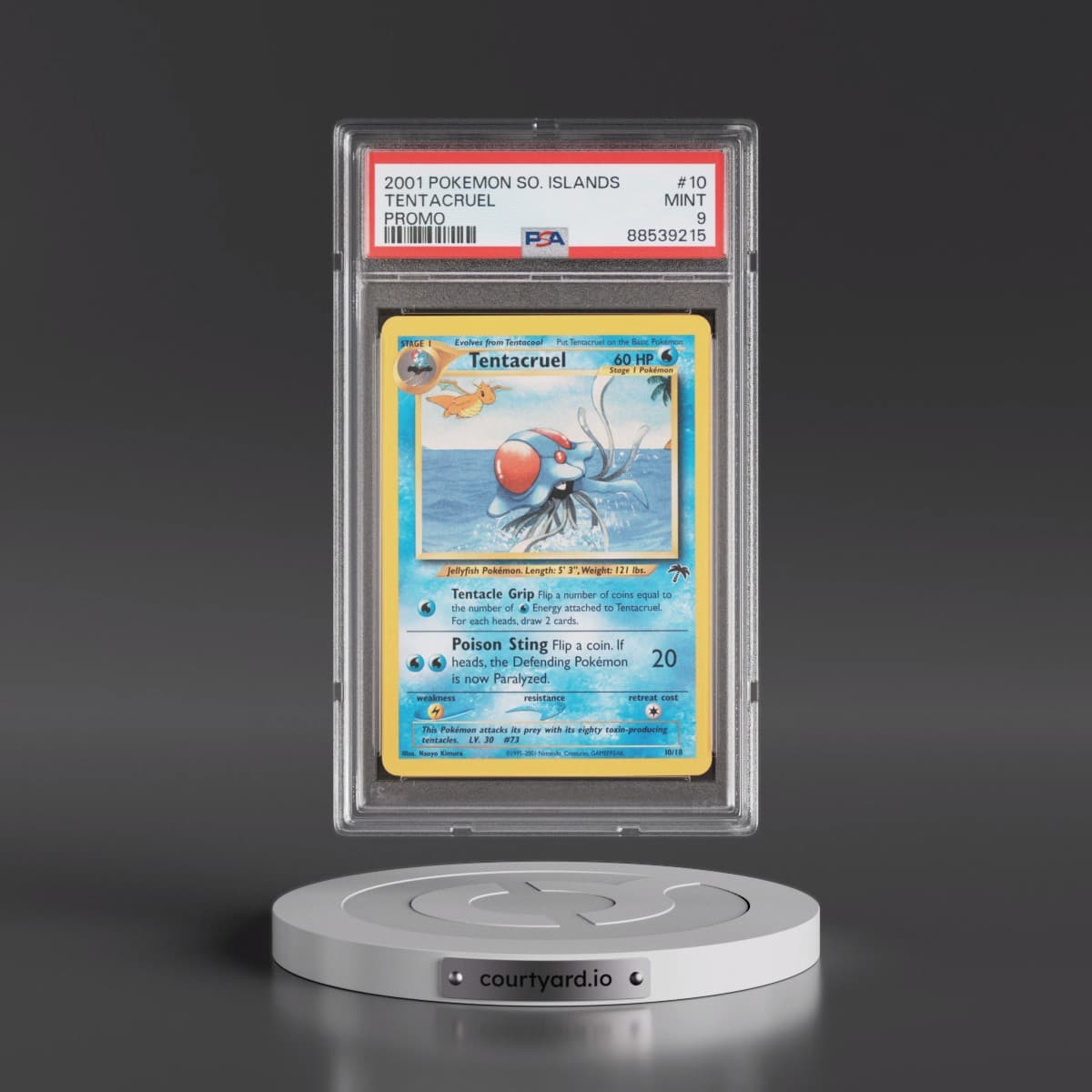 2001 Pokémon Southern Islands Promo #10 Tentacruel (PSA 9 MINT)