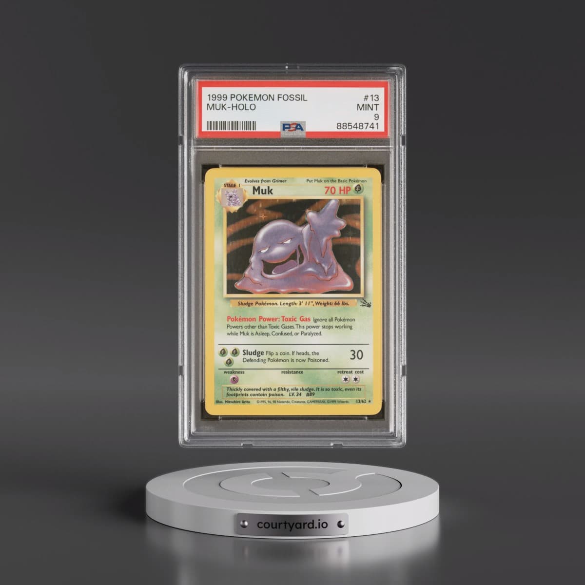 1999 Pokémon Fossil #13 Muk - Holo (PSA 9 MINT)