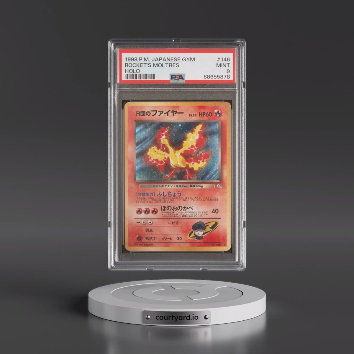 1998 Pokémon Gym #146 Rocket's Moltres - Holo (PSA 9 MINT)