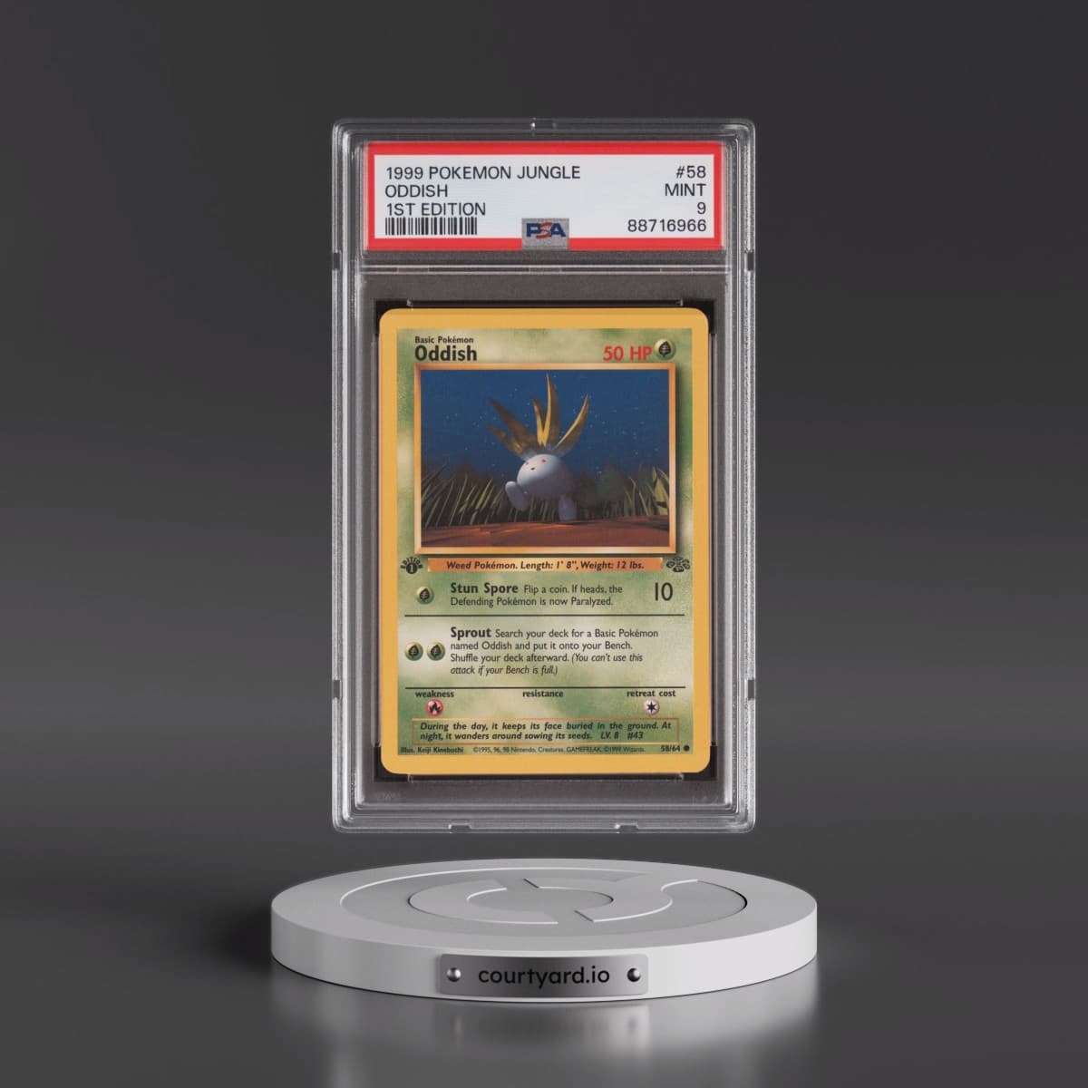 1999 Pokémon Jungle #58 Oddish - 1st Edition (PSA 9 MINT)
