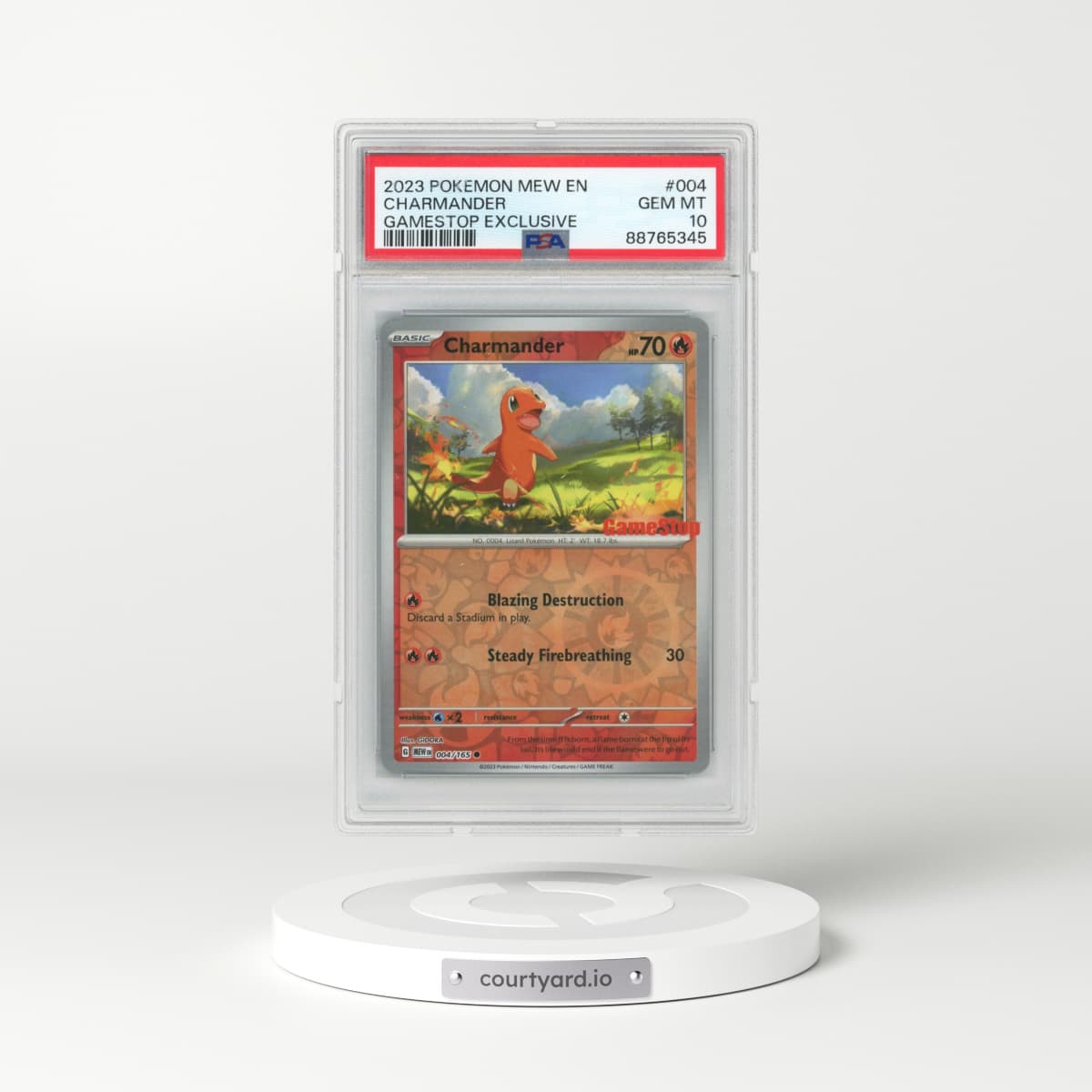2023 Pokémon Mew EN-151 #004 Charmander - Gamestop Exclusive (PSA 10 GEM MINT)