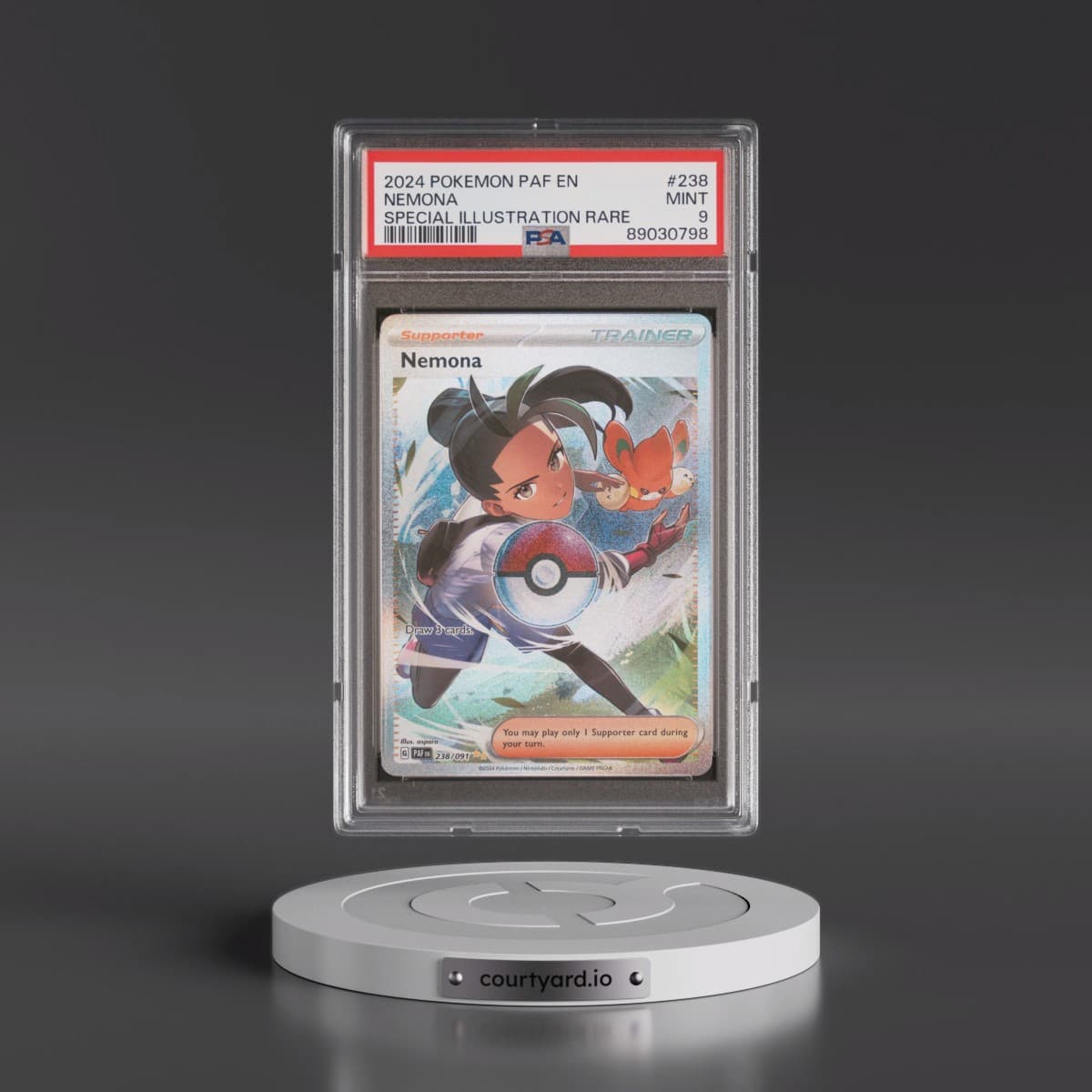 2024 Pokémon Paf EN-Paldean Fates #238 Nemona - Special Illustration Rare (PSA 9 MINT)