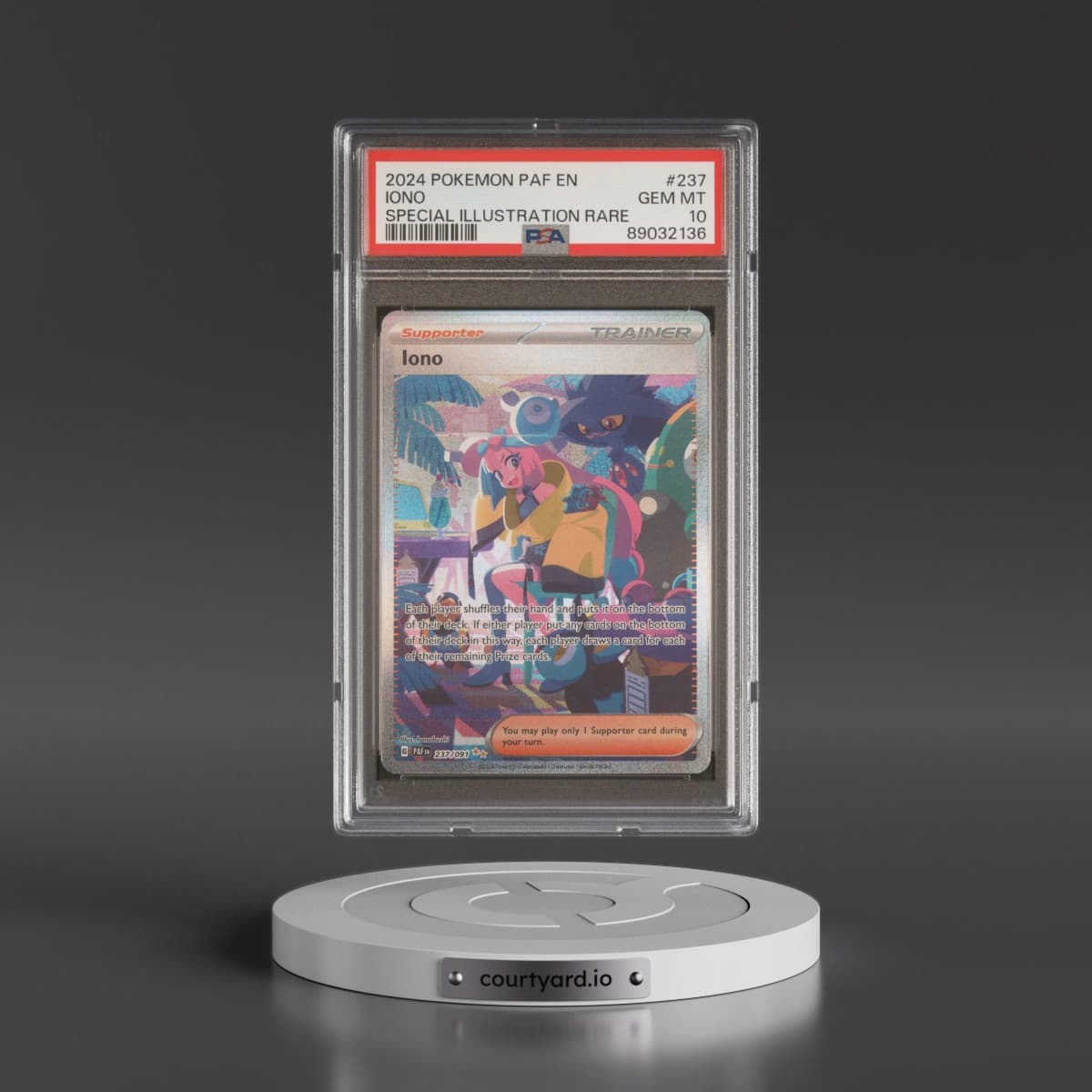 2024 Pokémon Paf EN-Paldean Fates #237 Iono - Special Illustration Rare (PSA 10 GEM MINT)