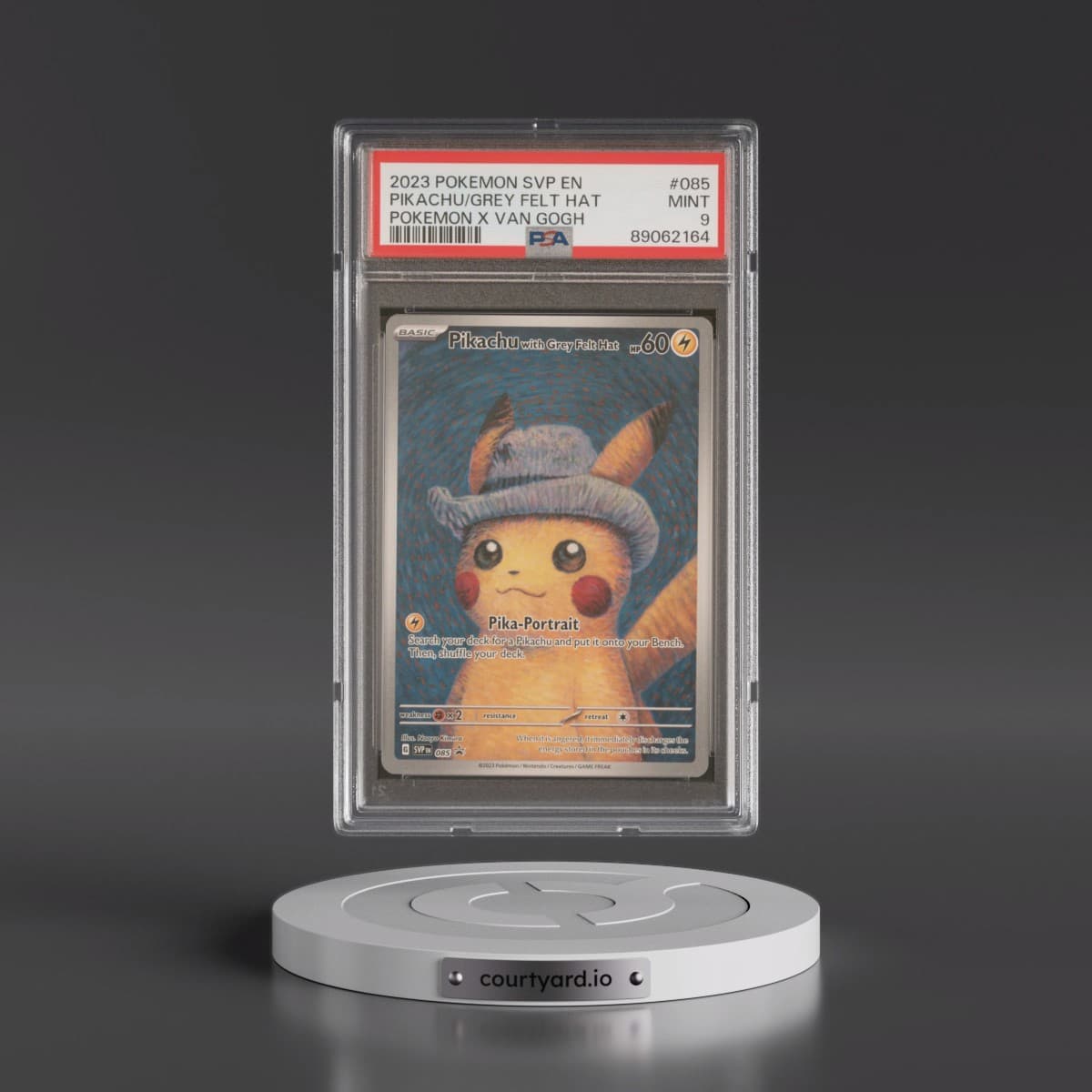 2023 Pokémon Svp EN-SV Black Star Promo #085 Pikachu With Grey Felt Hat - Pokemon X Van Gogh (PSA 9 MINT)