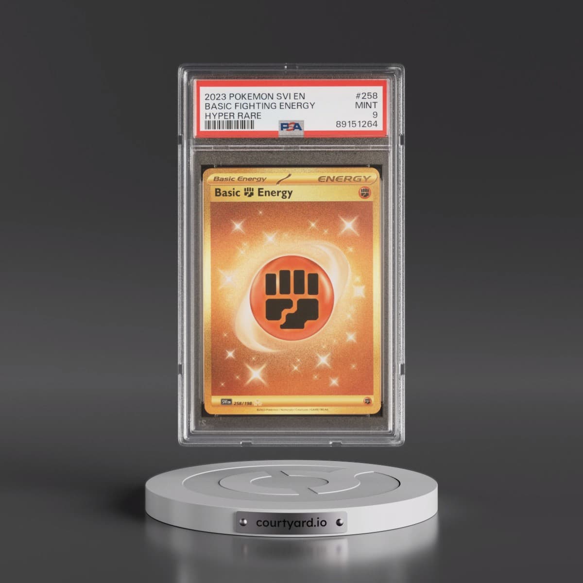 2023 Pokémon Svi EN-Scarlet & Violet #258 Basic Fighting Energy - Hyper Rare (PSA 9 MINT)
