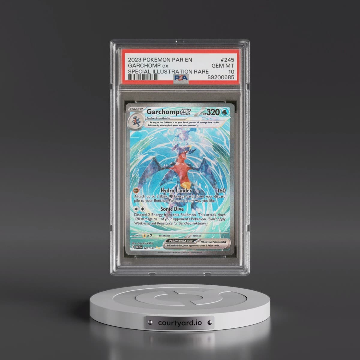 2023 Pokémon Par EN-Paradox Rift #245 Garchomp EX - Holo Special Illustration Rare (PSA 10 GEM MINT)