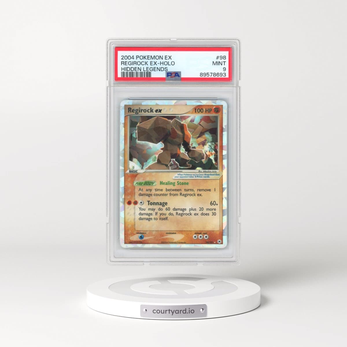 2004 Pokémon EX Hidden Legends #98 Regirock EX - Holo Holo (PSA 9 MINT)