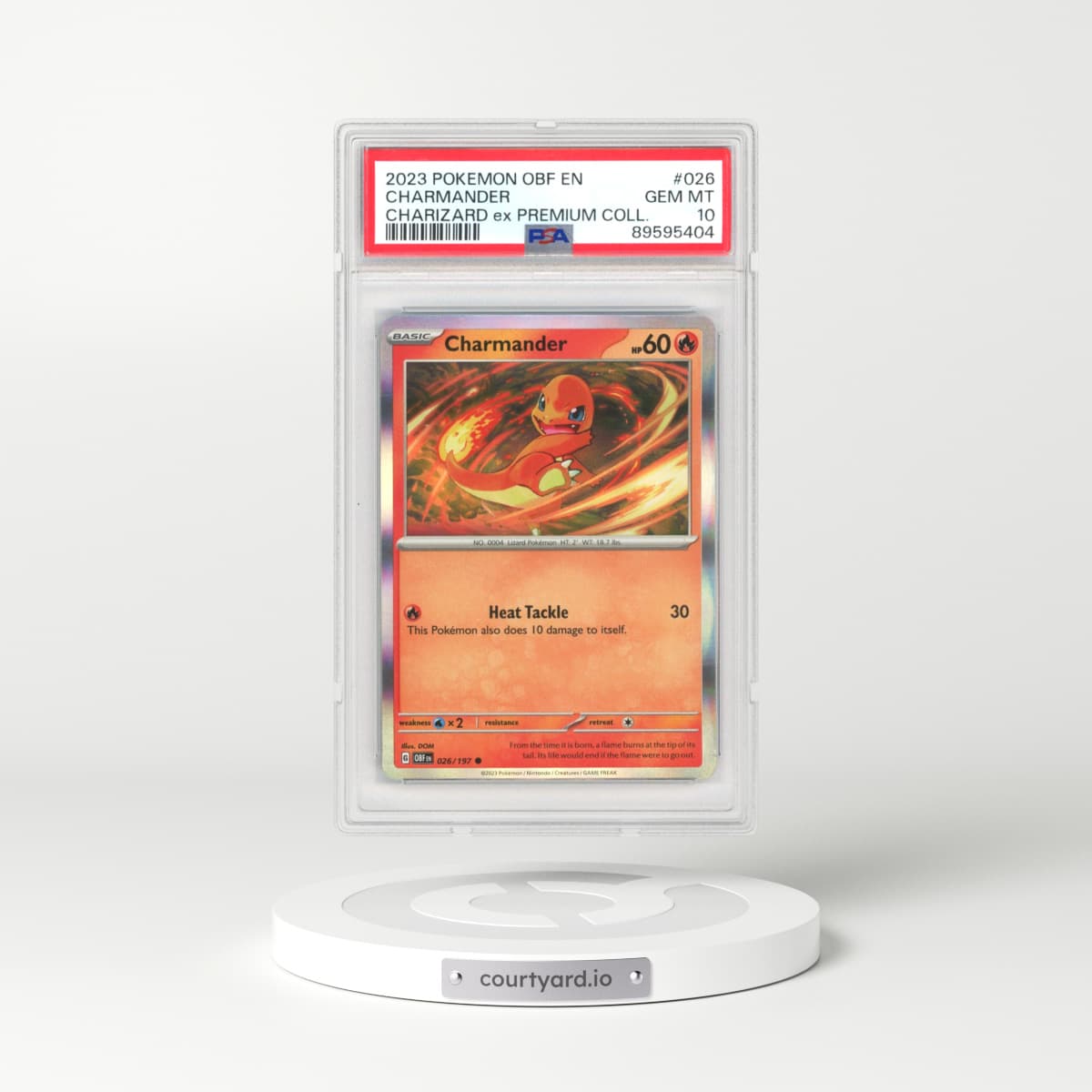2023 Pokémon Obf EN-Obsidian Flames #026 Charmander - Charizard EX Premium Collection (PSA 10 GEM MINT)