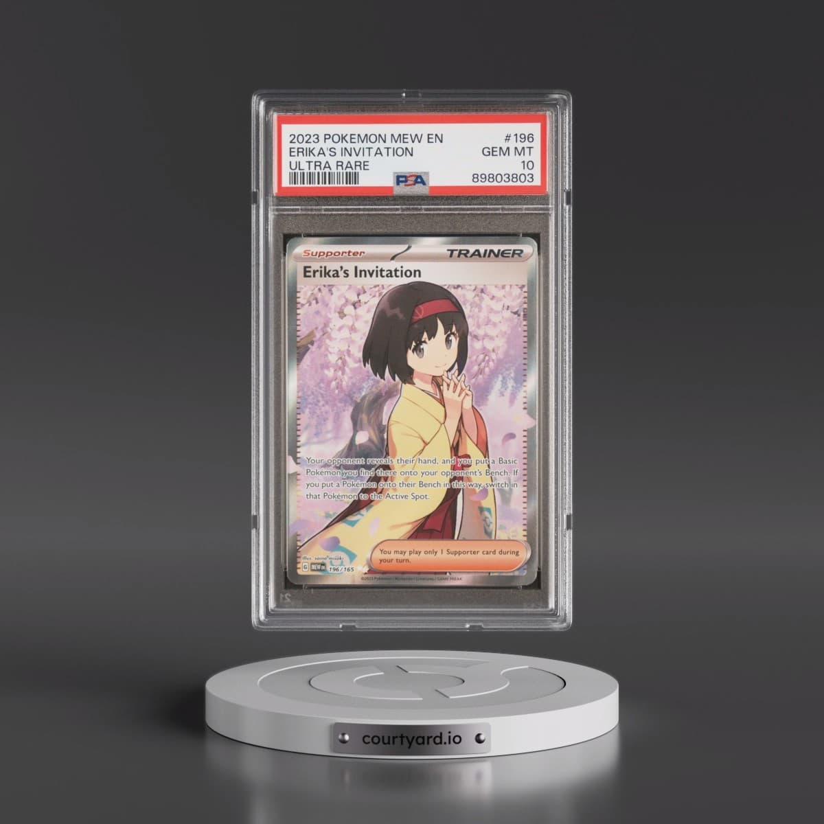 2023 Pokémon Mew EN-151 #196 Erika's Invitation - Ultra Rare (PSA 10 GEM MINT)