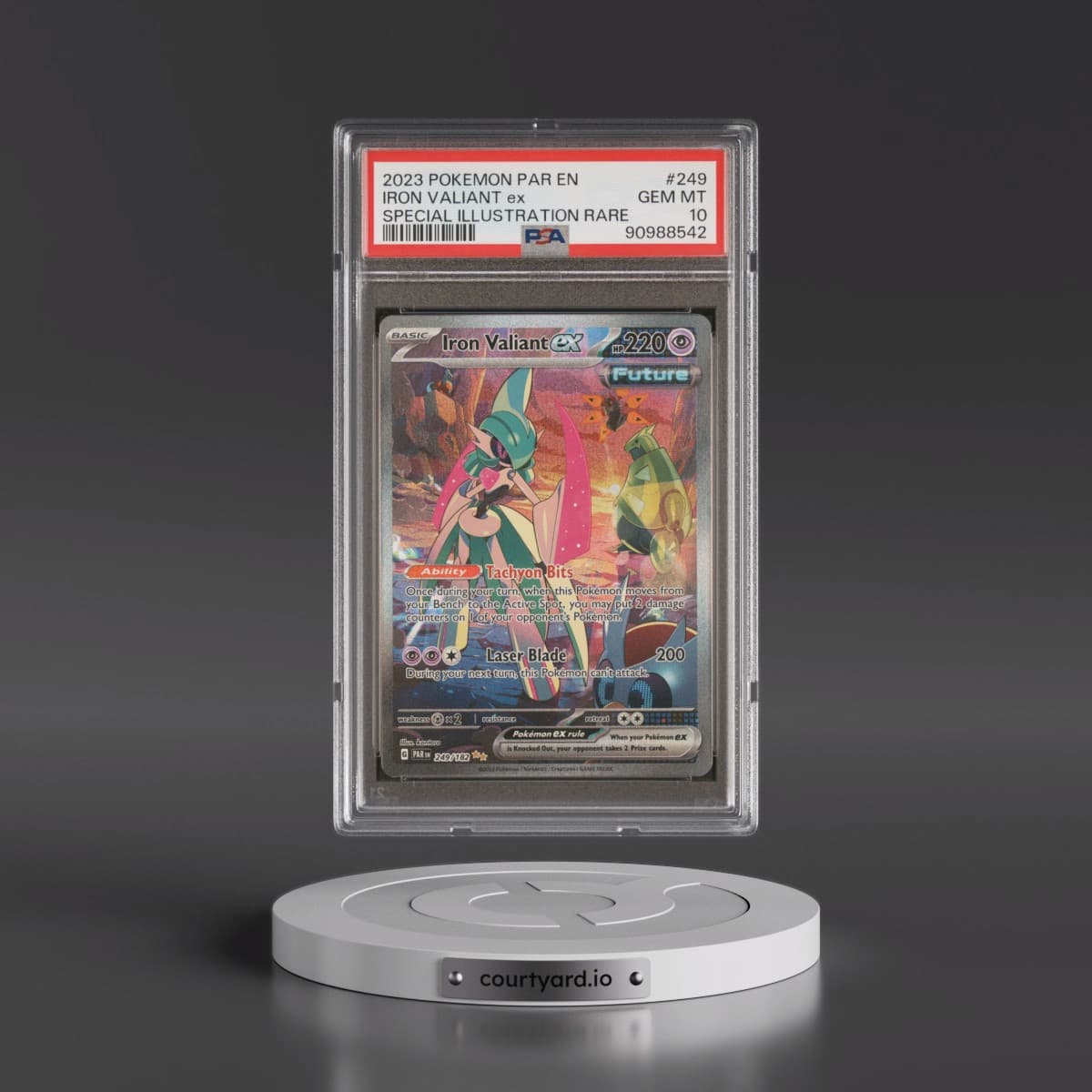2023 Pokémon Par EN-Paradox Rift #249 Iron Valiant EX - Holo Special Illustration Rare (PSA 10 GEM MINT)