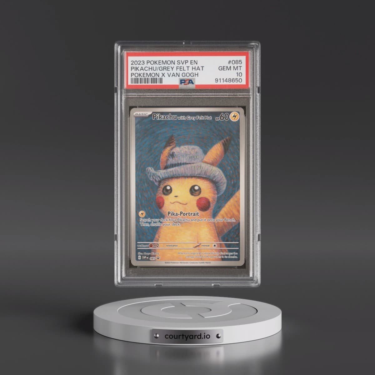 2023 Pokémon Svp EN-SV Black Star Promo #085 Pikachu With Grey Felt Hat - Pokemon X Van Gogh (PSA 10 GEM MINT)
