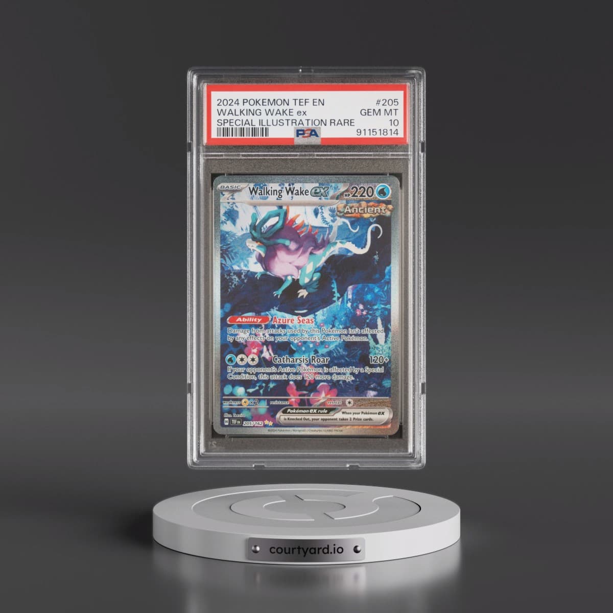 2024 Pokémon Tef EN-Temporal Forces #205 Walking Wake EX - Holo Special Illustration Rare (PSA 10 GEM MINT)