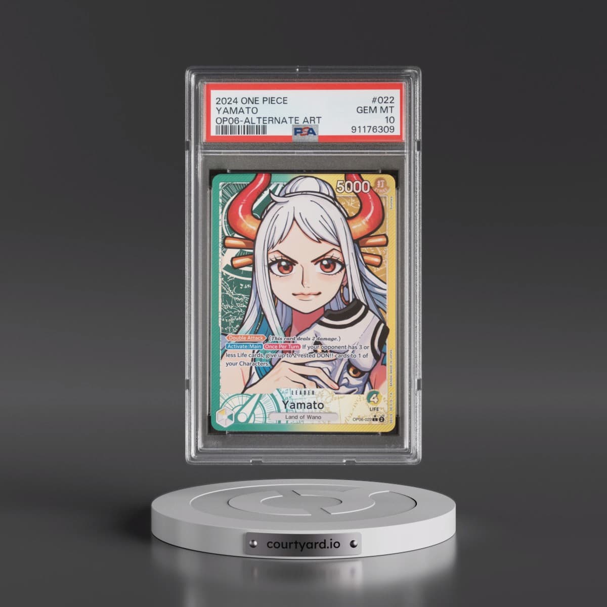 2024 One Piece OP06-Wings of the Captain #022 Yamato - Alternate Art (PSA 10 GEM MINT)