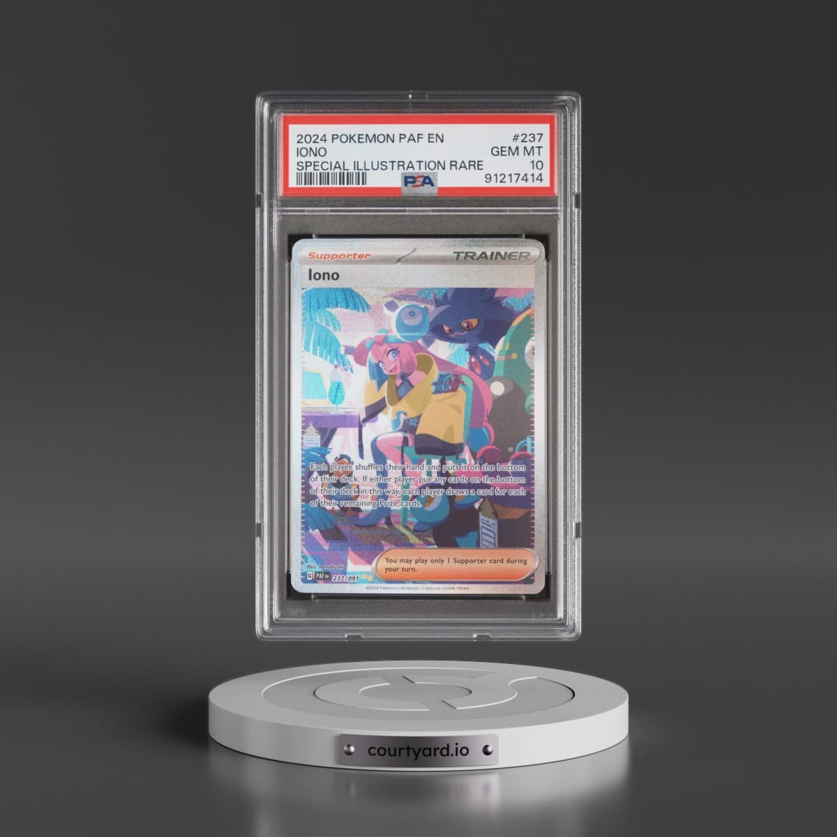 2024 Pokémon Paf EN-Paldean Fates #237 Iono - Special Illustration Rare (PSA 10 GEM MINT)