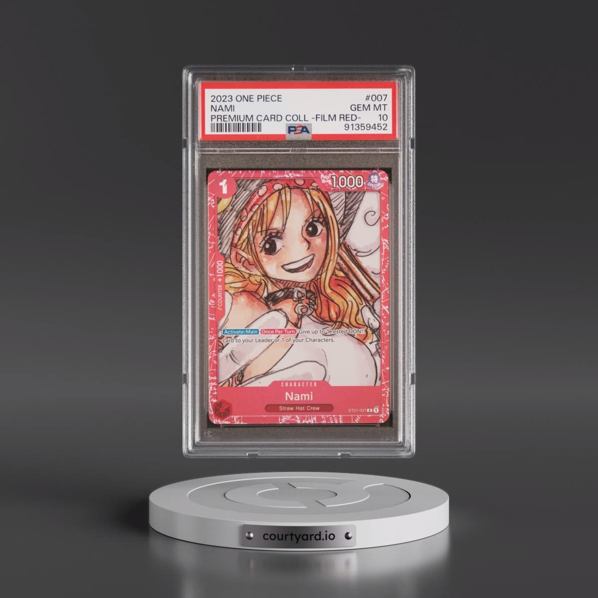 2023 One Piece Premium Card Collection -One Piece Film Red #007 Nami (PSA 10 GEM MINT)