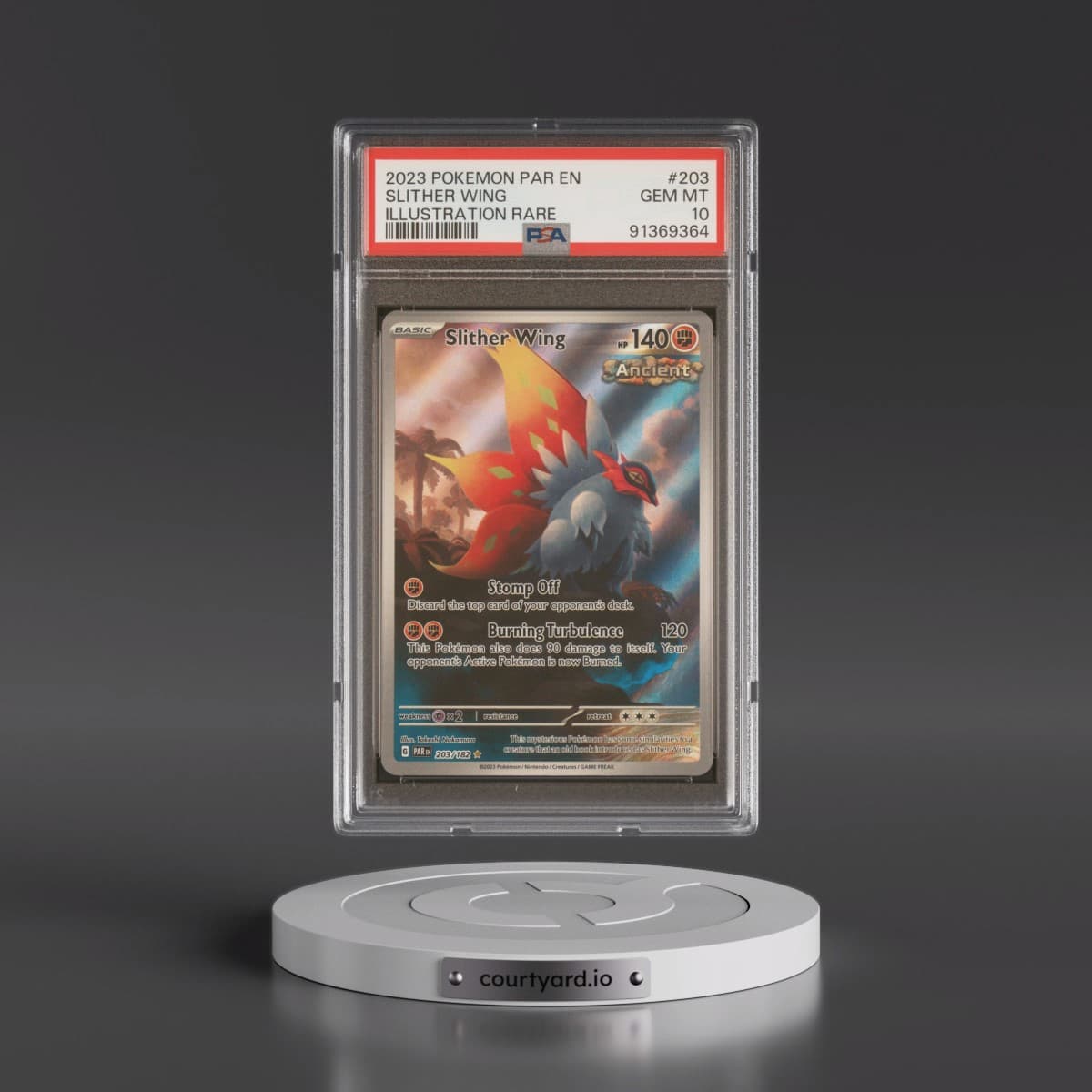 2023 Pokémon Par EN-Paradox Rift #203 Slither Wing - Illustration Rare (PSA 10 GEM MINT)