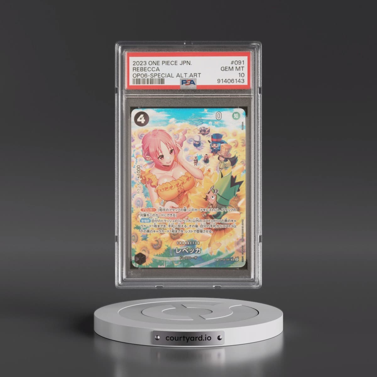 2023 One Piece Japanese OP06-Wings of the Captain #091 Rebecca - Special Alternate Art (PSA 10 GEM MINT)