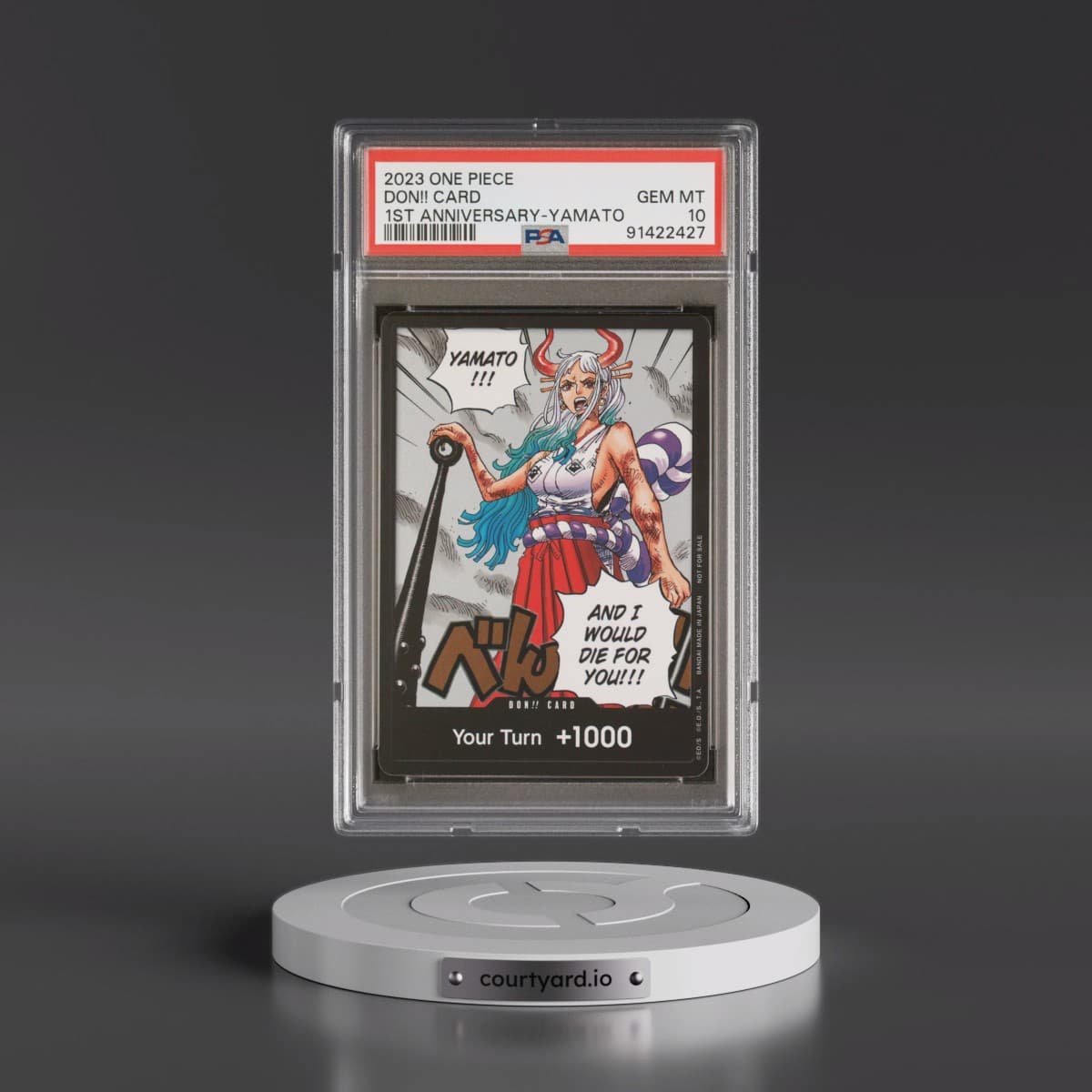 2023 One Piece 1st Anniversary Don!! Card Pack Don!! Card - Yamato (PSA 10 GEM MINT)