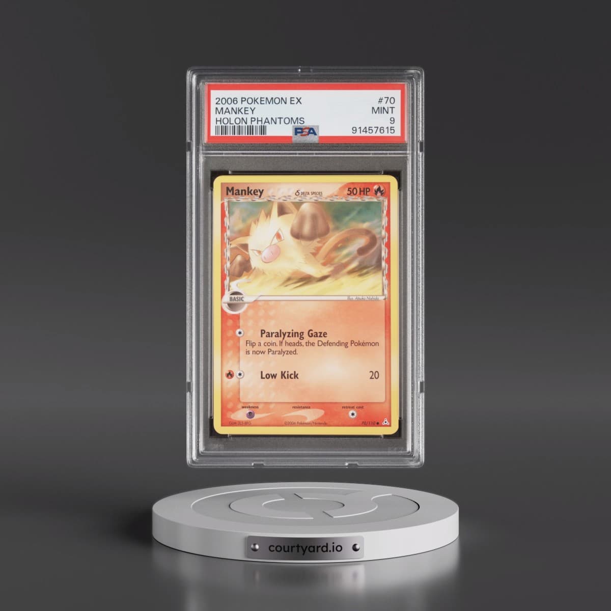 2006 Pokémon EX Holon Phantoms #70 Mankey (PSA 9 MINT)