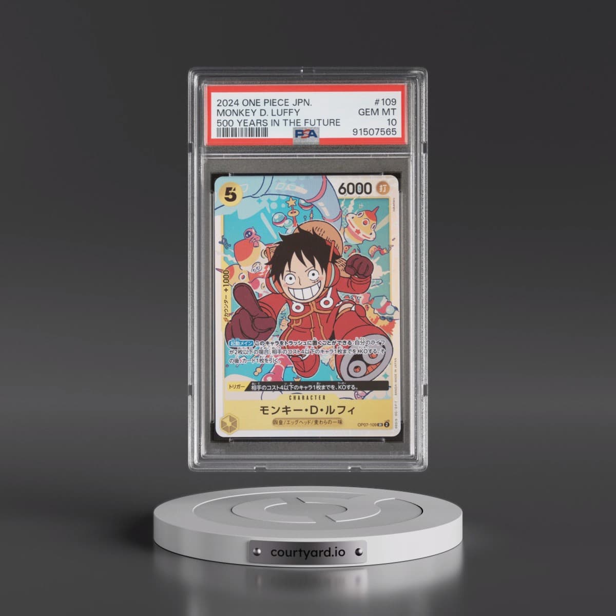 2024 One Piece Japanese OP07-500 Years in the Future #109 Monkey D. Luffy (PSA 10 GEM MINT)