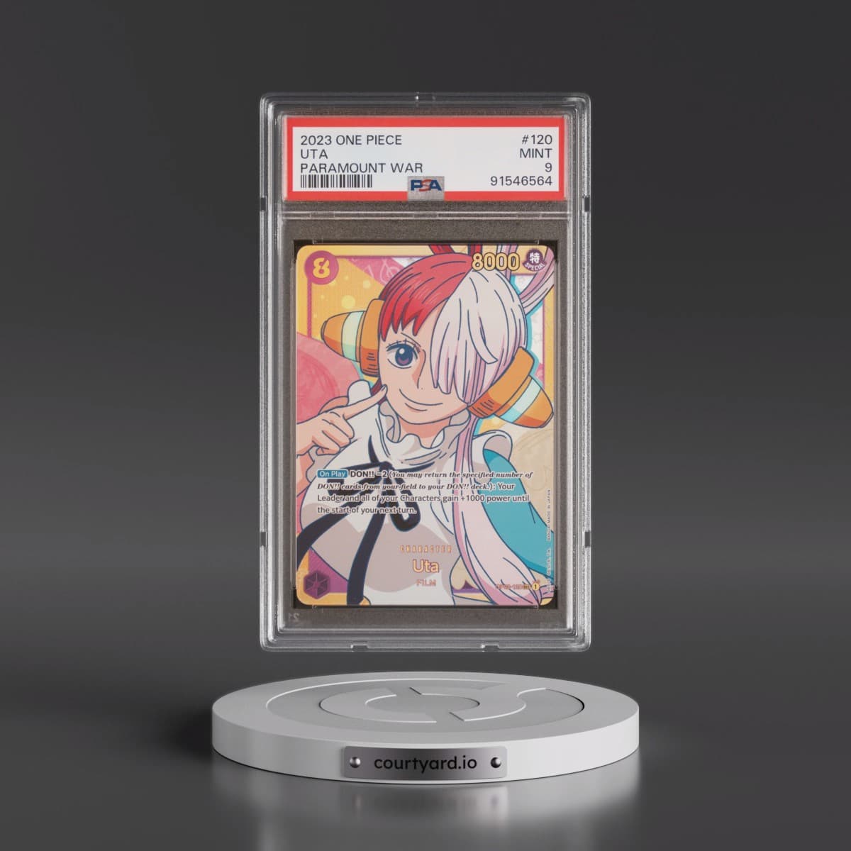 2023 One Piece OP02-Paramount War #120 Uta (PSA 9 MINT)
