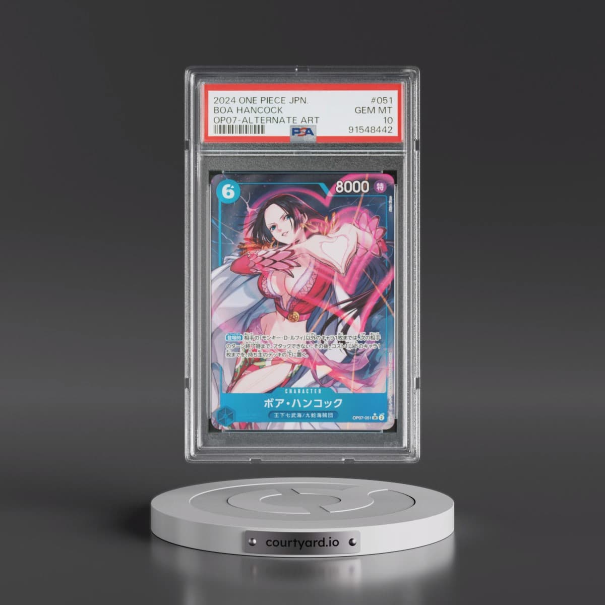 2024 One Piece Japanese OP07-500 Years in the Future #051 Boa Hancock - Alternate Art (PSA 10 GEM MINT)
