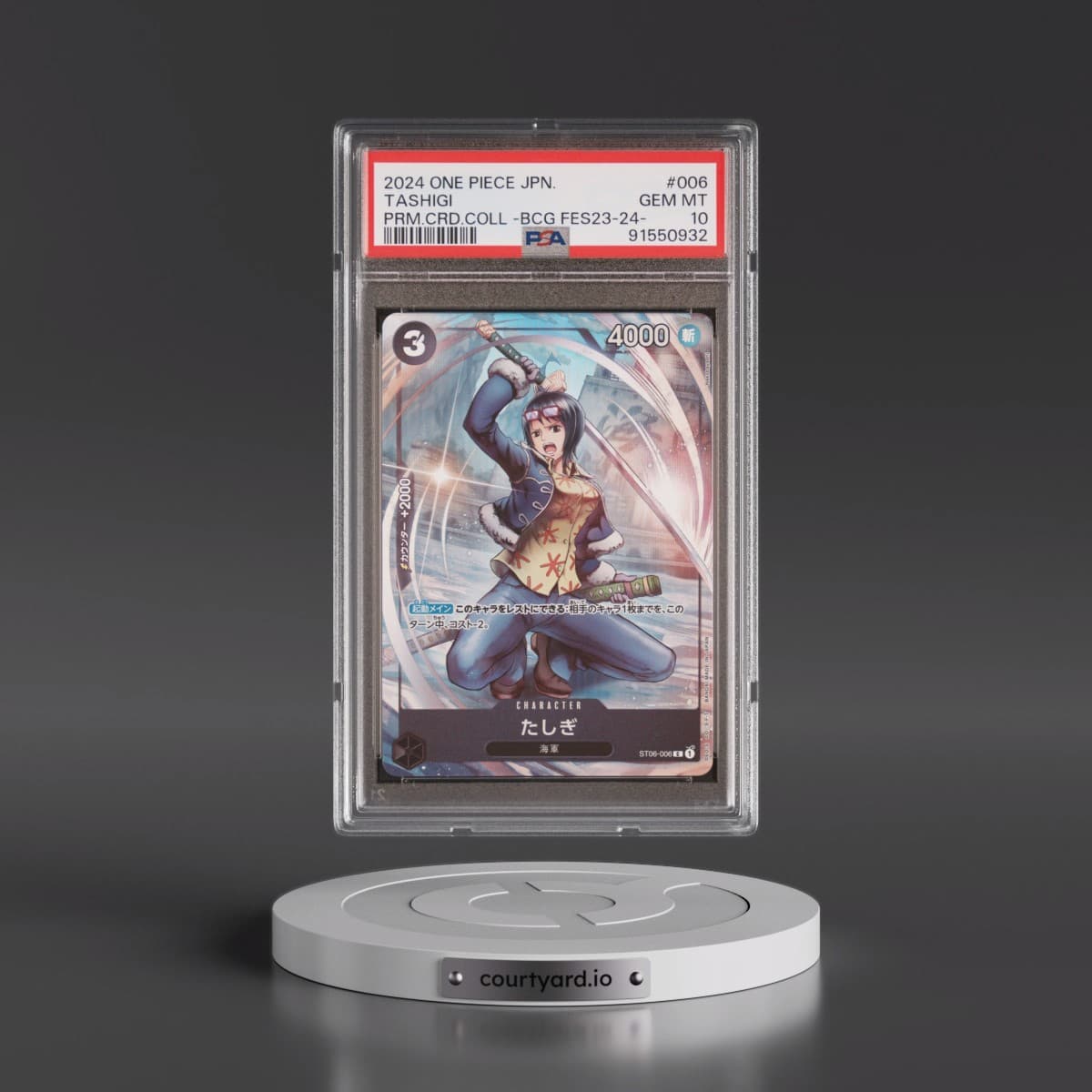 2024 One Piece Japanese Premium Card Collection -Bandai Card Games Fest 23-24 Edition #006 Tashigi (PSA 10 GEM MINT)